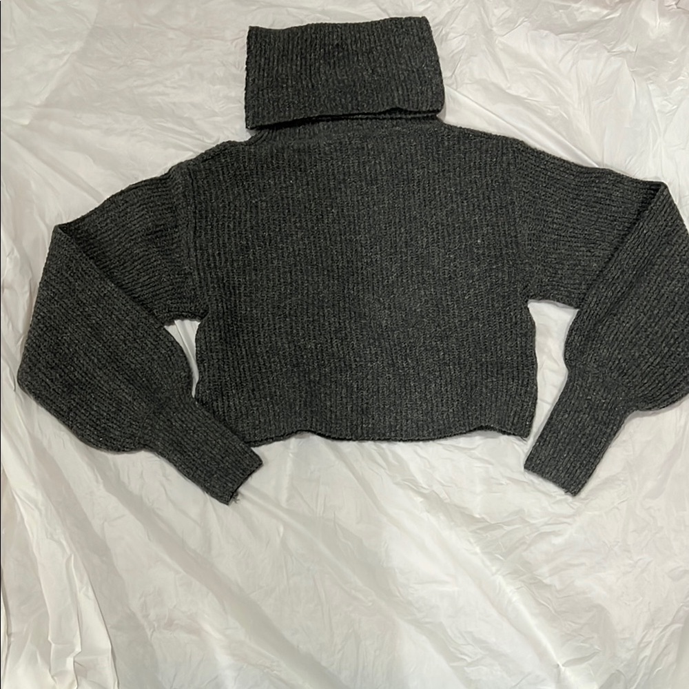 Gray Turtleneck Sweater